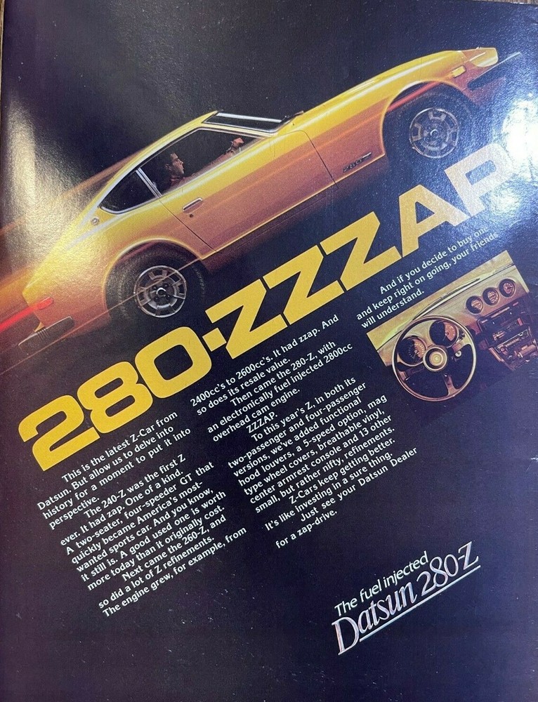 1977 Advertisement Datsun 280-Z Fuel Injected