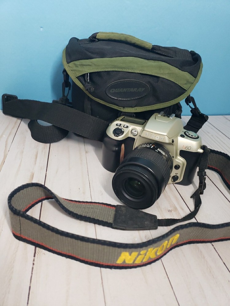 NIKON N60 35MM Camera with 35-80mm AF Nikkor Lens Tested Working Includes Bag