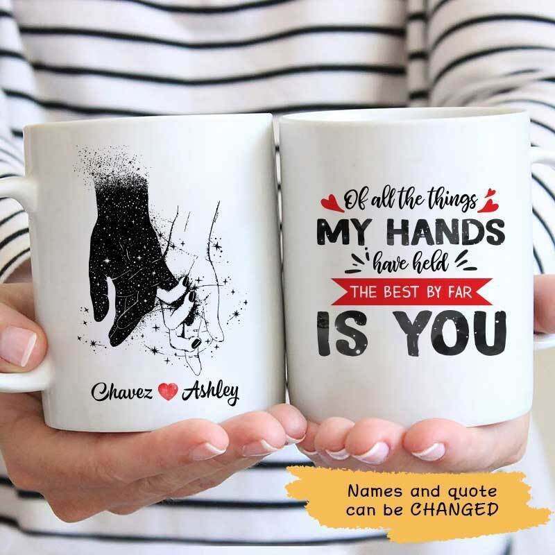 Holding Hands Couple Personalized Coffee Mug Funny Mug Personalized Custom
