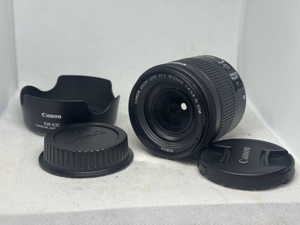 Canon EF-S 18-55mm F4-5.6 IS STM Lens with Hood - Pre-Owned