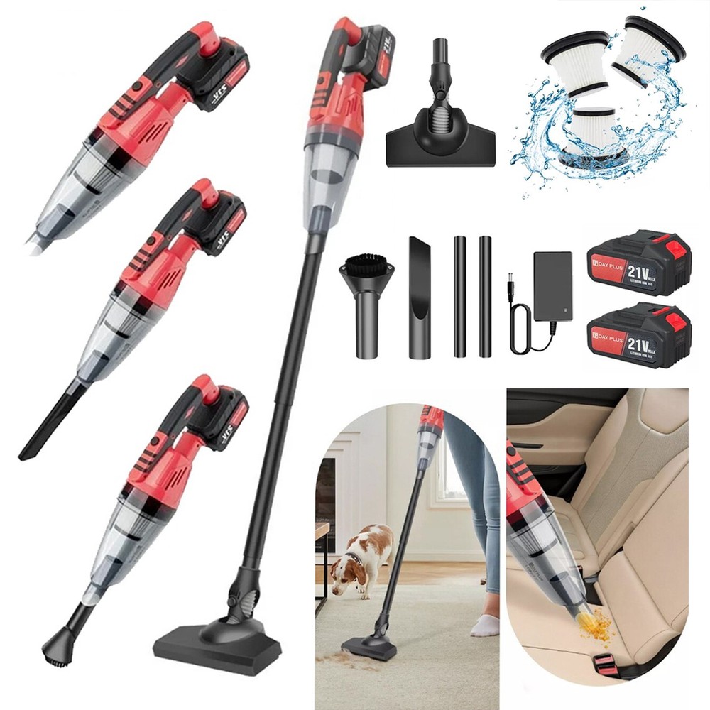 3 in 1 Cordless Vacuum Cleaner Rechargeable Lightweight Stick Vacuum Cleaner LED