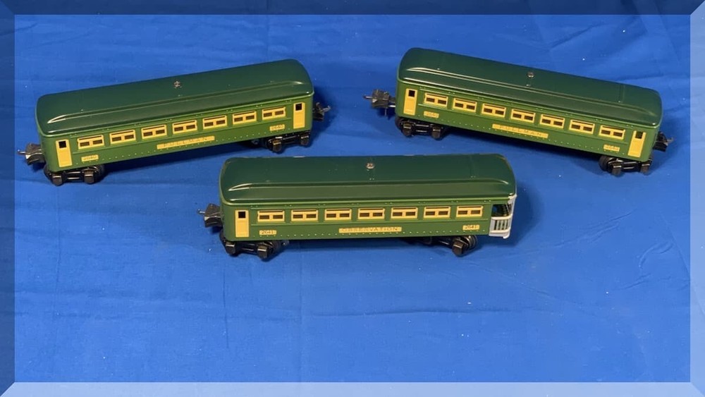 LIONEL O-27 O-GAUGE TRAIN PRE WAR & POST WAR 2640 PASSENGER CARS  FREE SHIPPING