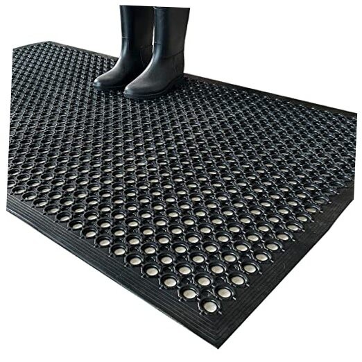 Non-Slip Outdoor Rubber Floor Mat for Restaurant Kitchen 60x35 Inches  