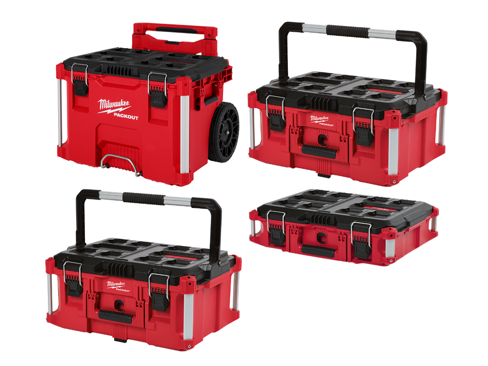 Milwaukee 48-22-84KIT4 PACKOUT 4 Piece Rolling Tool Box Bundle