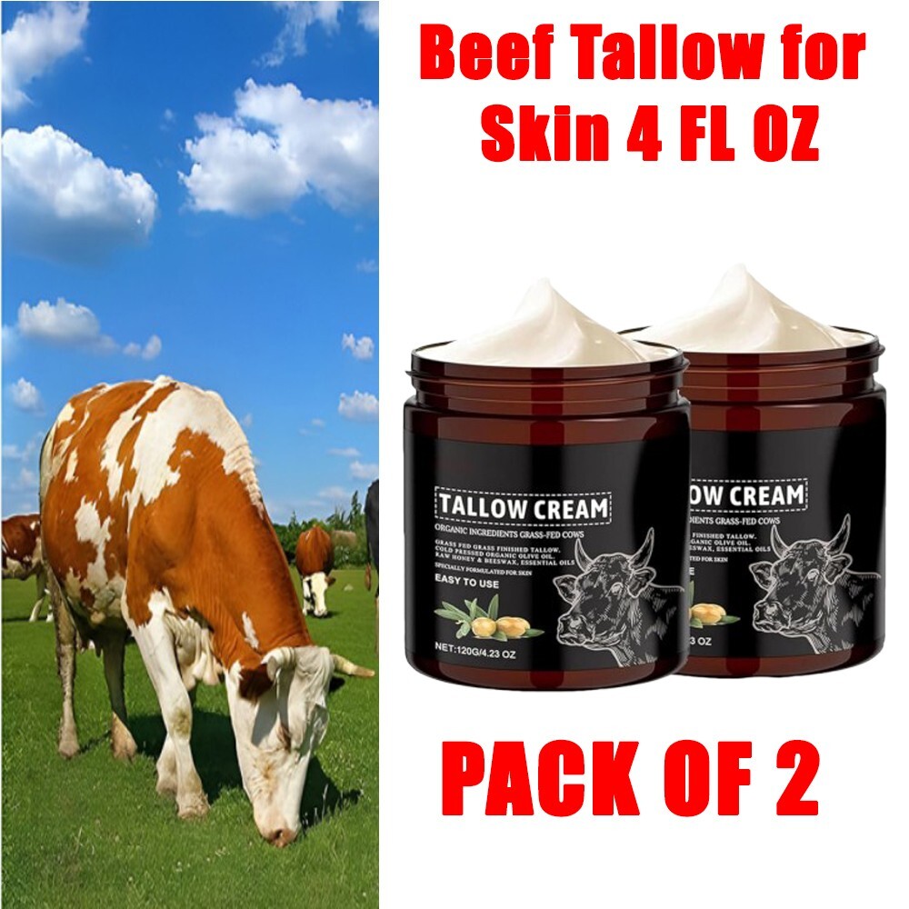 Whipped Grass Fed Beef Tallow Honey Balm 2 Pack