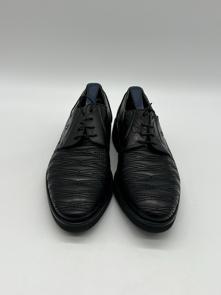 Giovanni Conti Italien Black Leather Mens Size 41 US 8 Oxford Dress Shoes