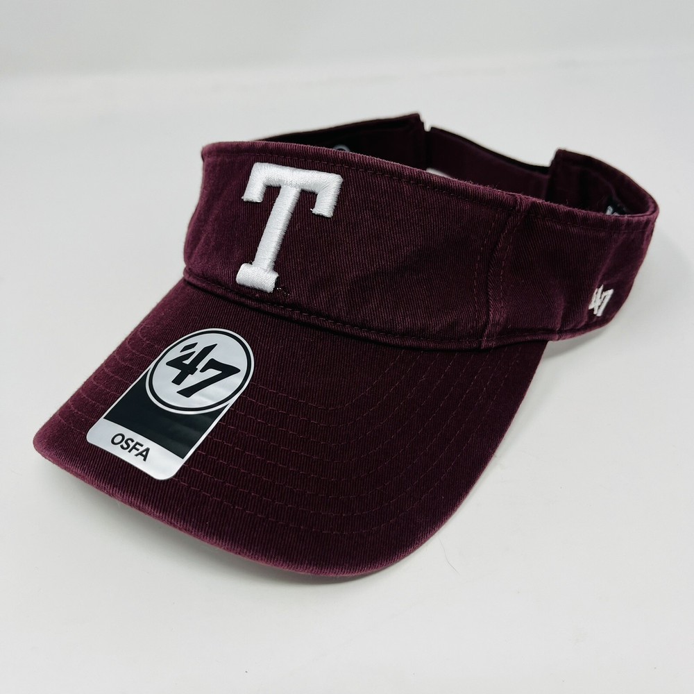 ‘47 Brand NCAA Texas A&M Aggies Mens Hat Cap Visor Adjustable Dark Maroon NEW