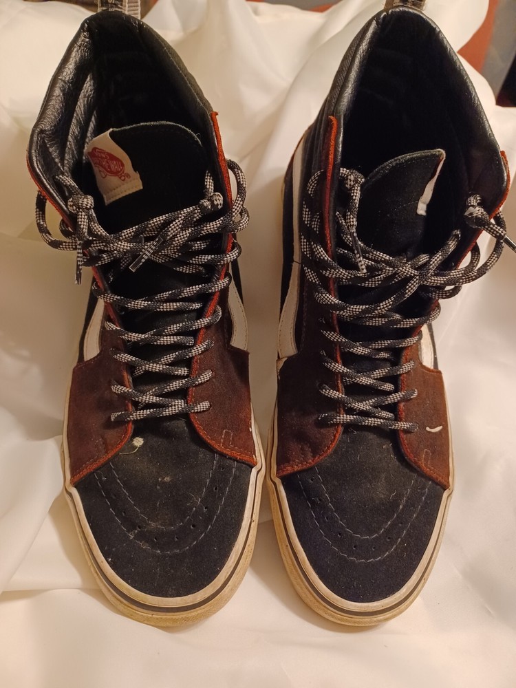 Vans OG High Top Sneakers in BlackBrown Suede Mens Size 11