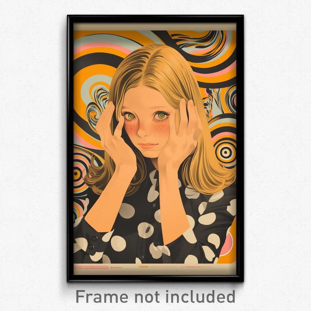 German Film Art Print - Relaxed Girl Adjusting Necktie