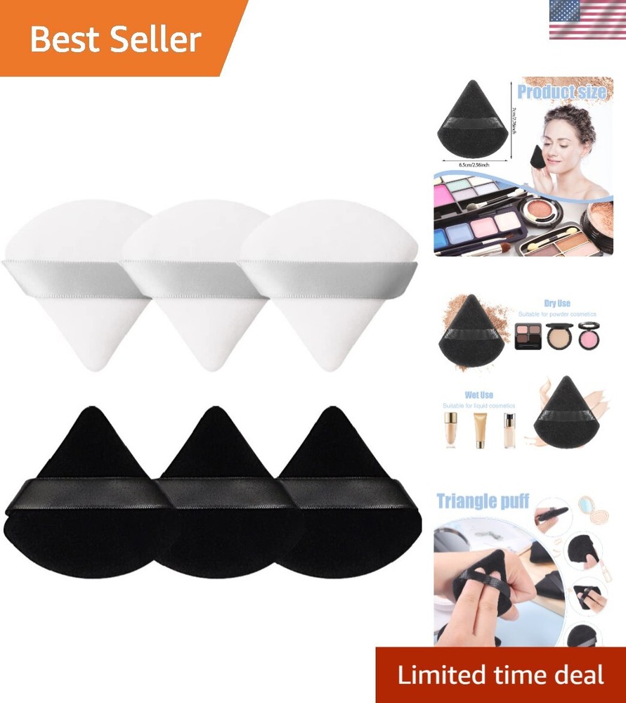 6-Piece Wedge Makeup Puff Set for Precise Contouring and Application