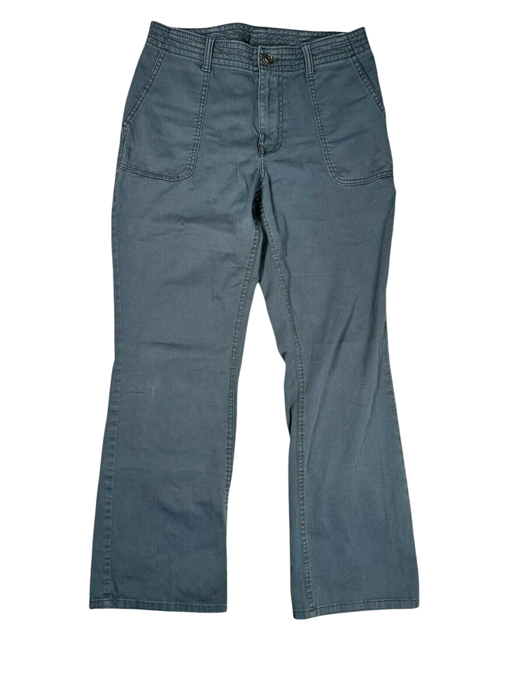 Prana Crop Canvas Pants Womens Size 4 Outdoor Hike Climb Casual Blue Cotton