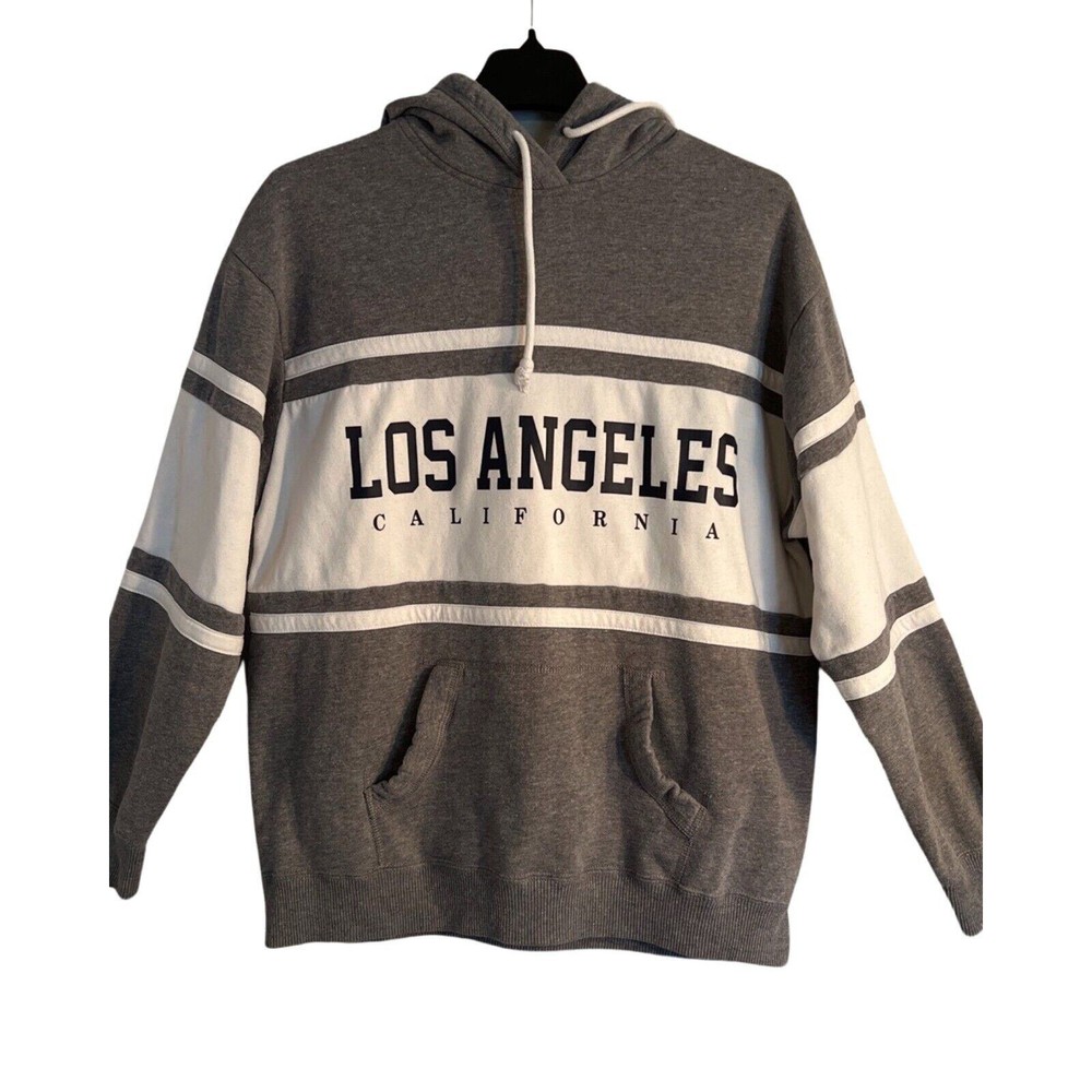 Hollister Sweatshirt Mens Size Small Fleece Gray Hoodie Long Sleeve Oversized