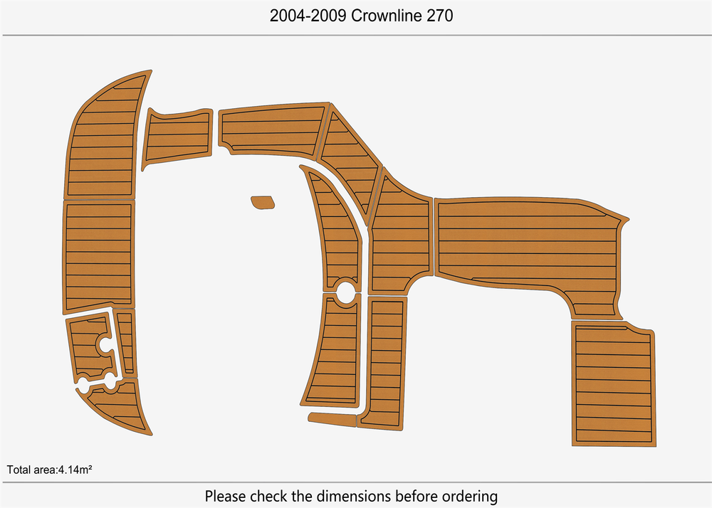 2004-2009 Crownline 270 DuraEVA EVA Foam Boat flooring