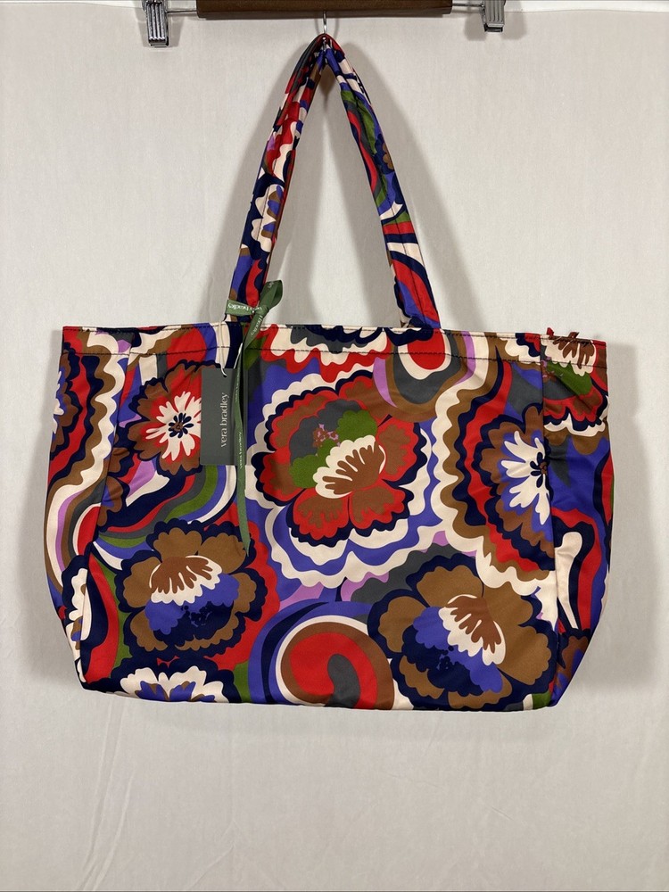 Vera Bradley Hathaway Tote Bag Bossanova Bold Floral Quilted Cotton – New
