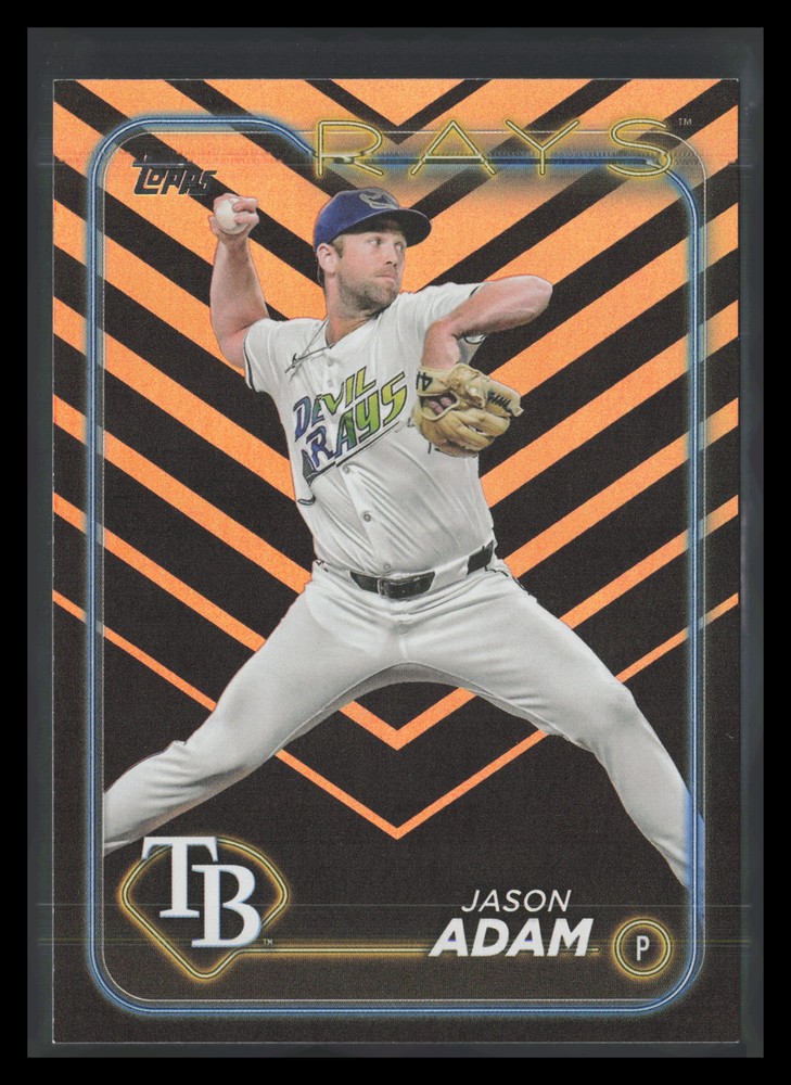 2024 Topps Update Halloween Orange & Black Foil Jason Adam #US102