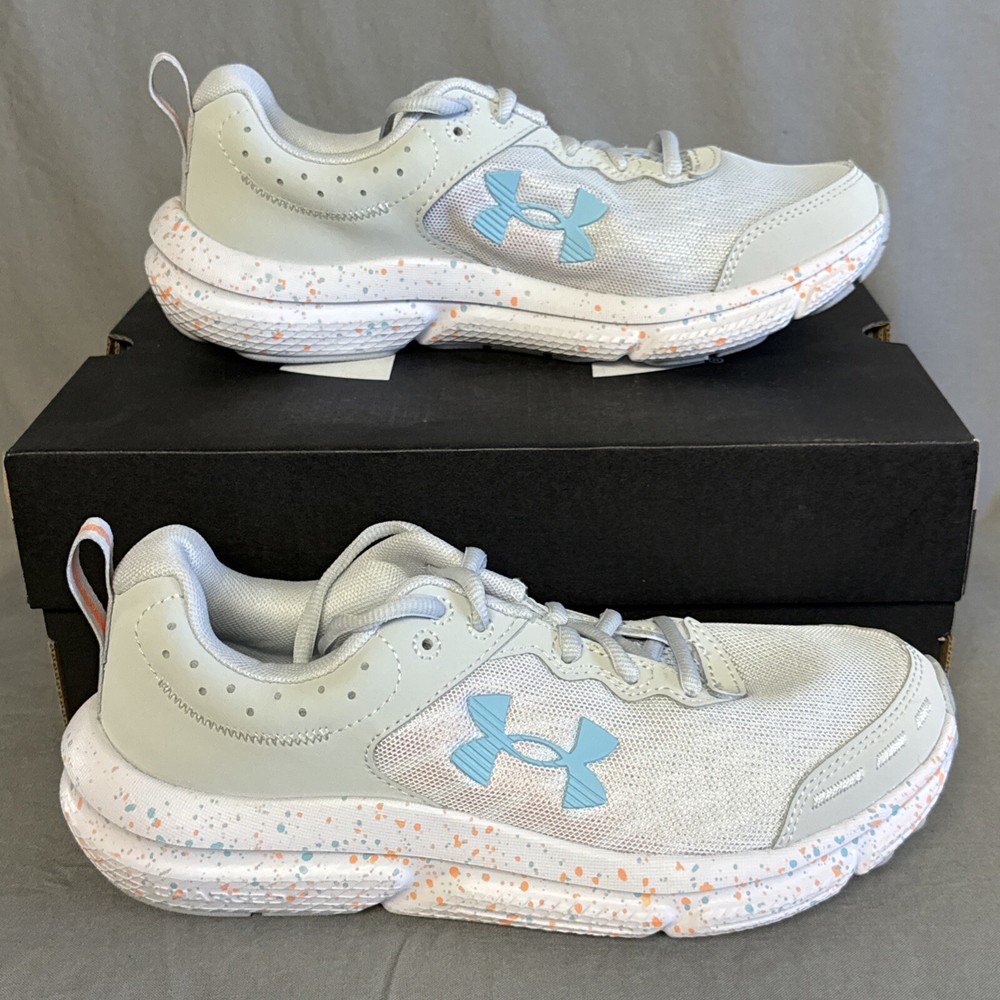 Under Armour Charged Assert 10 Running Shoes Size 7 Paint Splatter Design