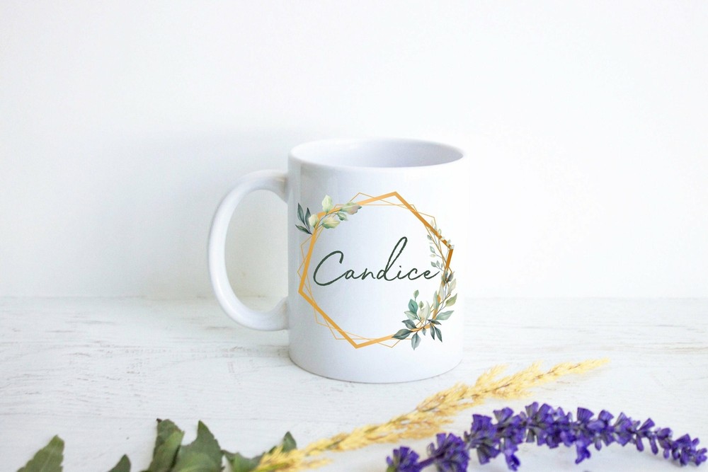 Personalized Name Initial On Mug Custom Name Coffee Mug Bridesmaid Gift Initial