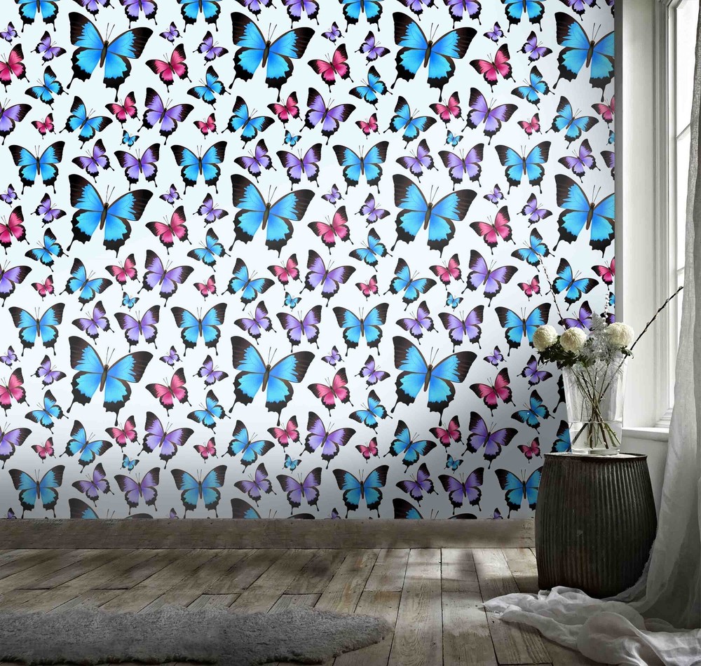 3D Insect Butterfly Pattern Wall Murals Wallpaper Murals Wall Sticker 3