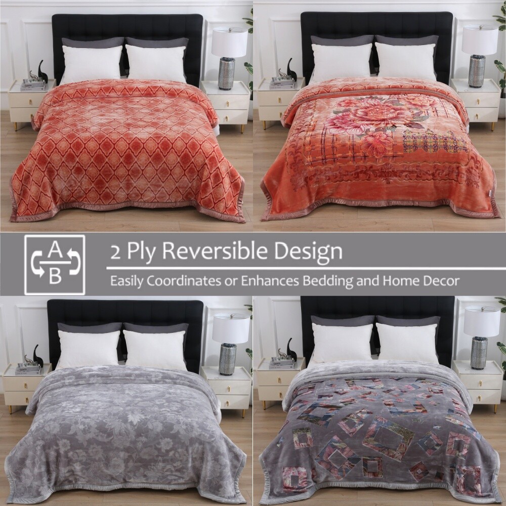 Luxury Thick Heavy Winter Bed Blankets Warm Soft Mink King Fleece Blanket 10.5lb