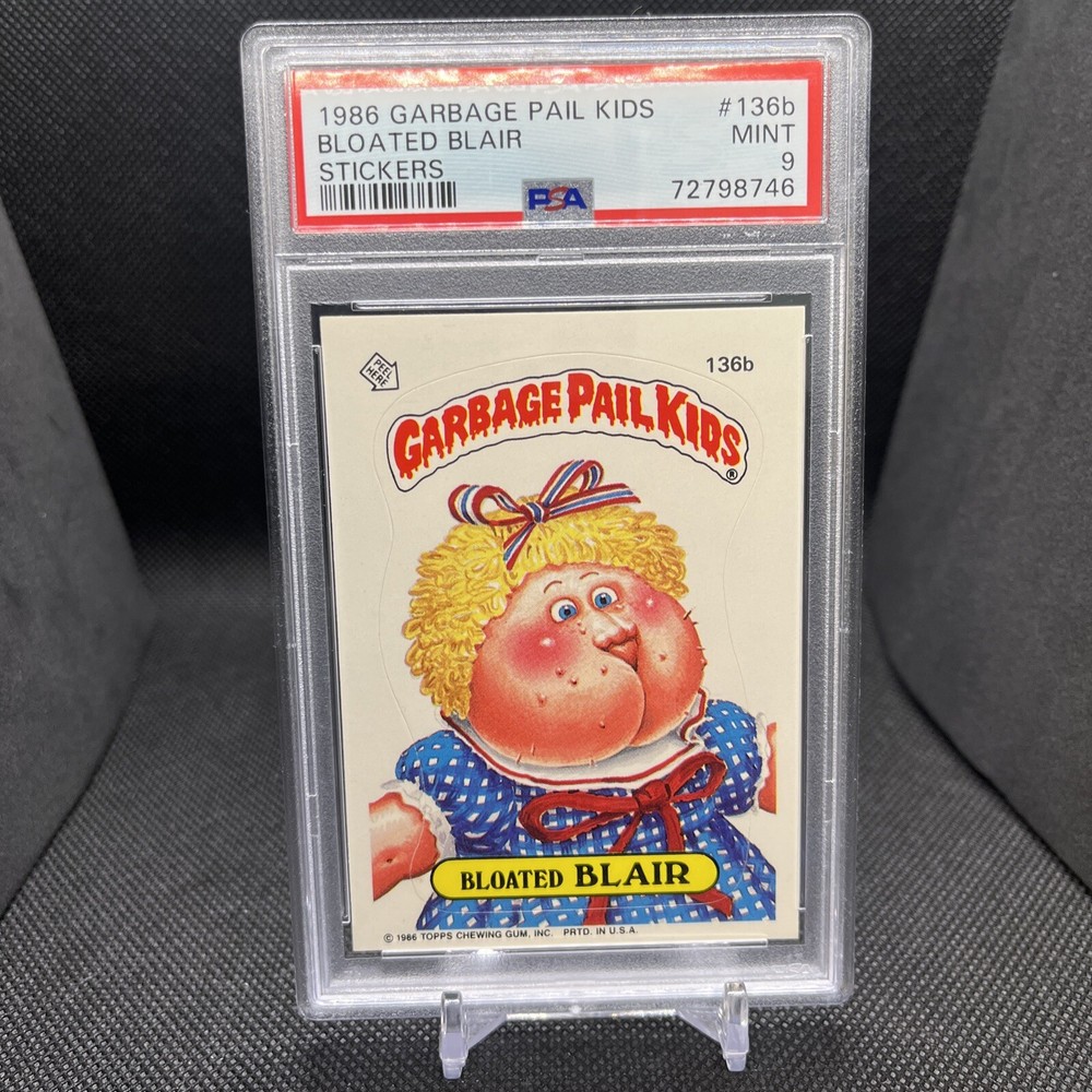 Garbage Pail Kids 1986 BLOATED BLAIR #136B PSA 9 Graded Card