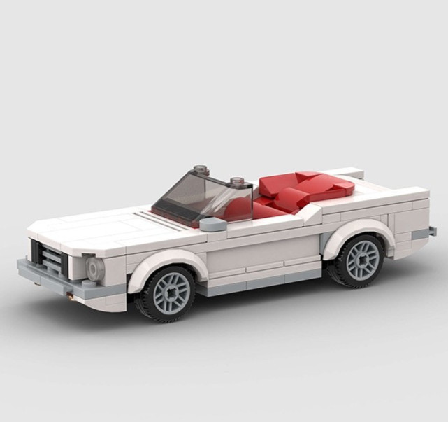 Custom MOC Lego Classic Ford Mustang Convertible 188 Piece Building Brick Car