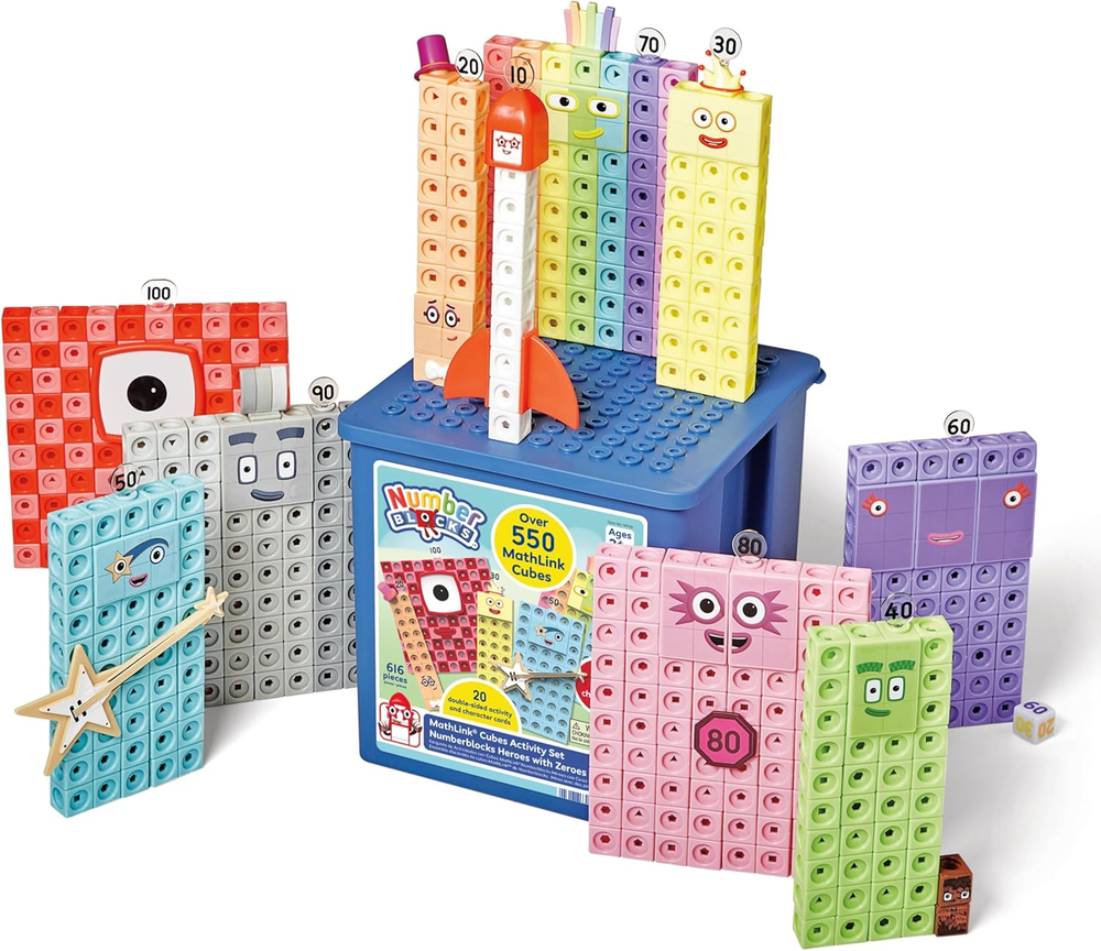 Heroes with Zeroes Mathlink Cubes Activity Set Preschool Learning Activities Mat