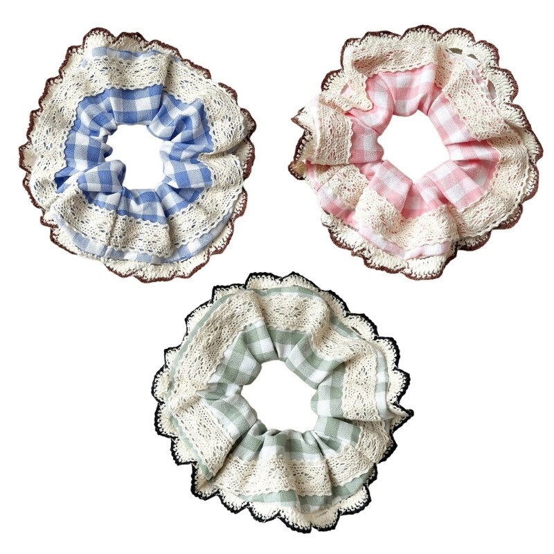 Aesthetic Hair Scrunchies Women Elastic Lace Hair Ties Wedding Party Headwear