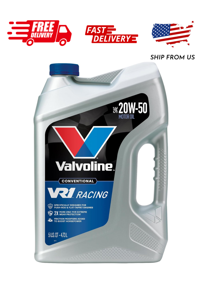 2 Pack Valvoline VR1 Racing SAE 20W-50 Motor Oil 5 QT