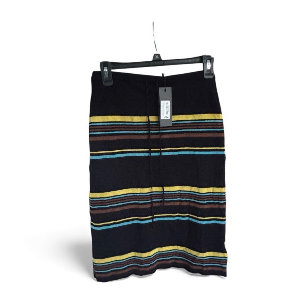 Motel Rocks Skirt with Multi Color Stripes