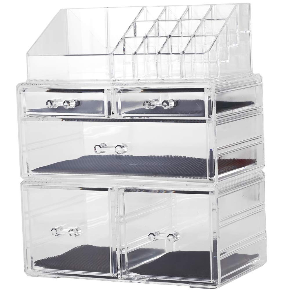 Acrylic Cosmetic Jewelry Organizer Storage Drawers Display
