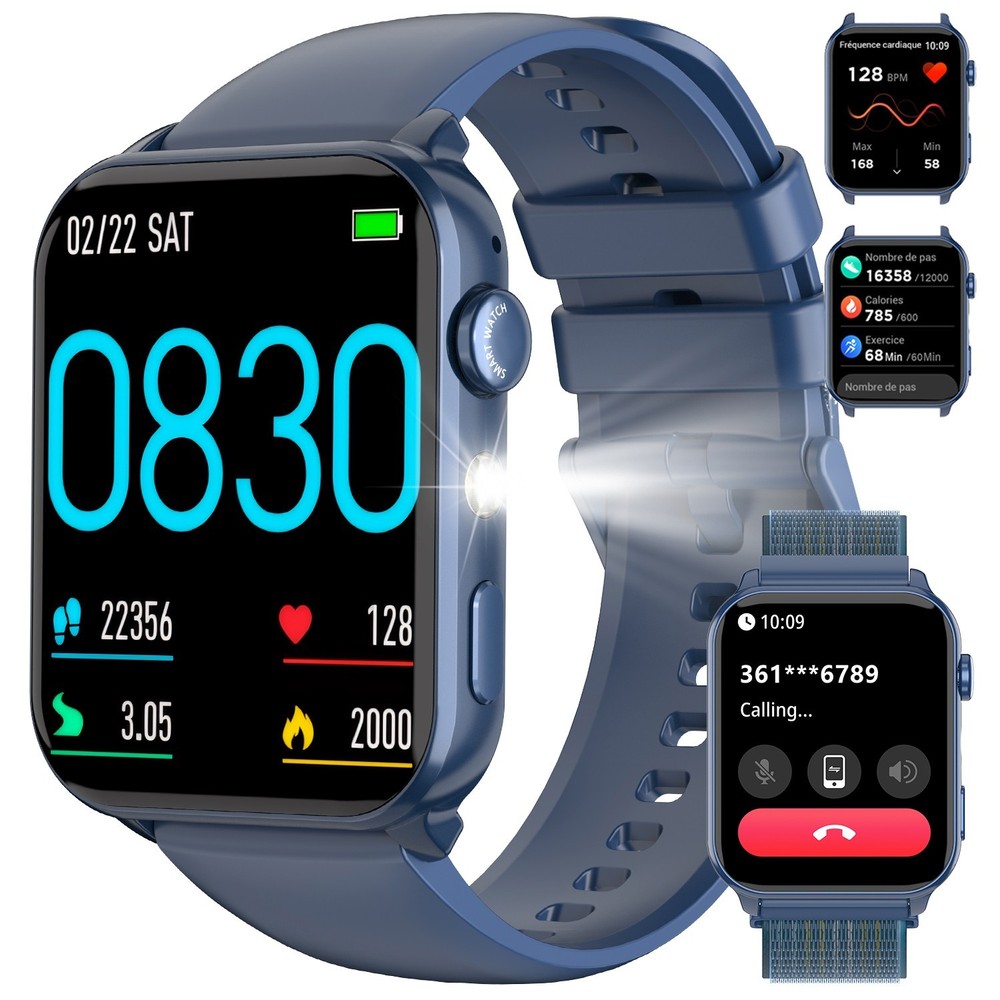 2025 Waterproof Smartwatch for Men Women Bluetooth Compatible with iPhone Samsung Android