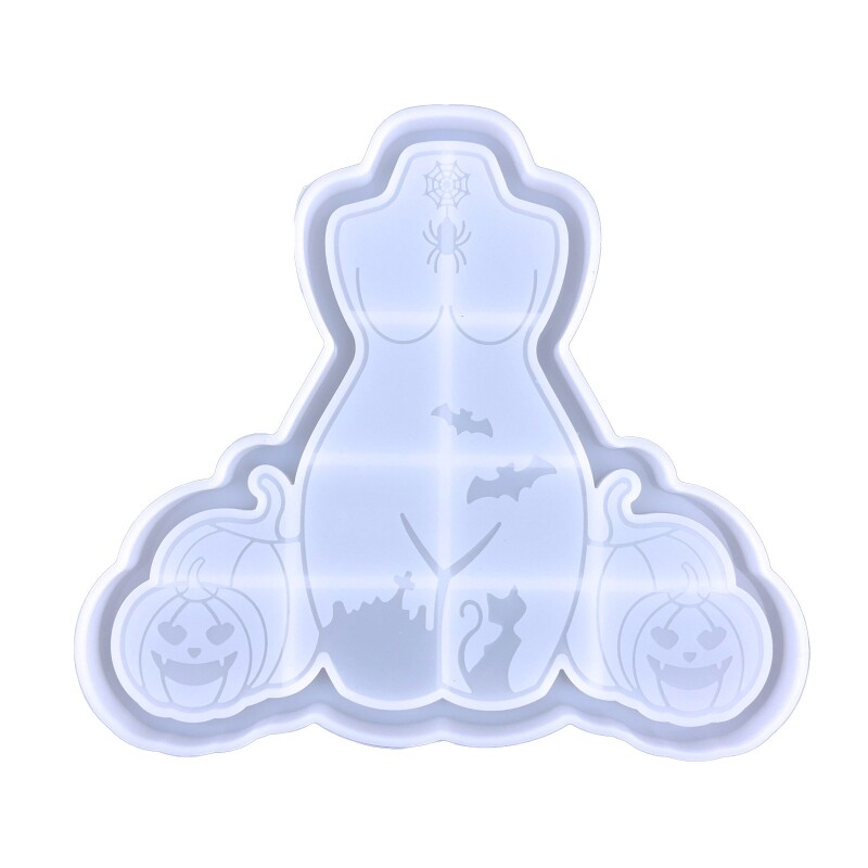 Halloween Silicone Tray Mold for Pumpkin Resin Crafts and Epoxy Projects