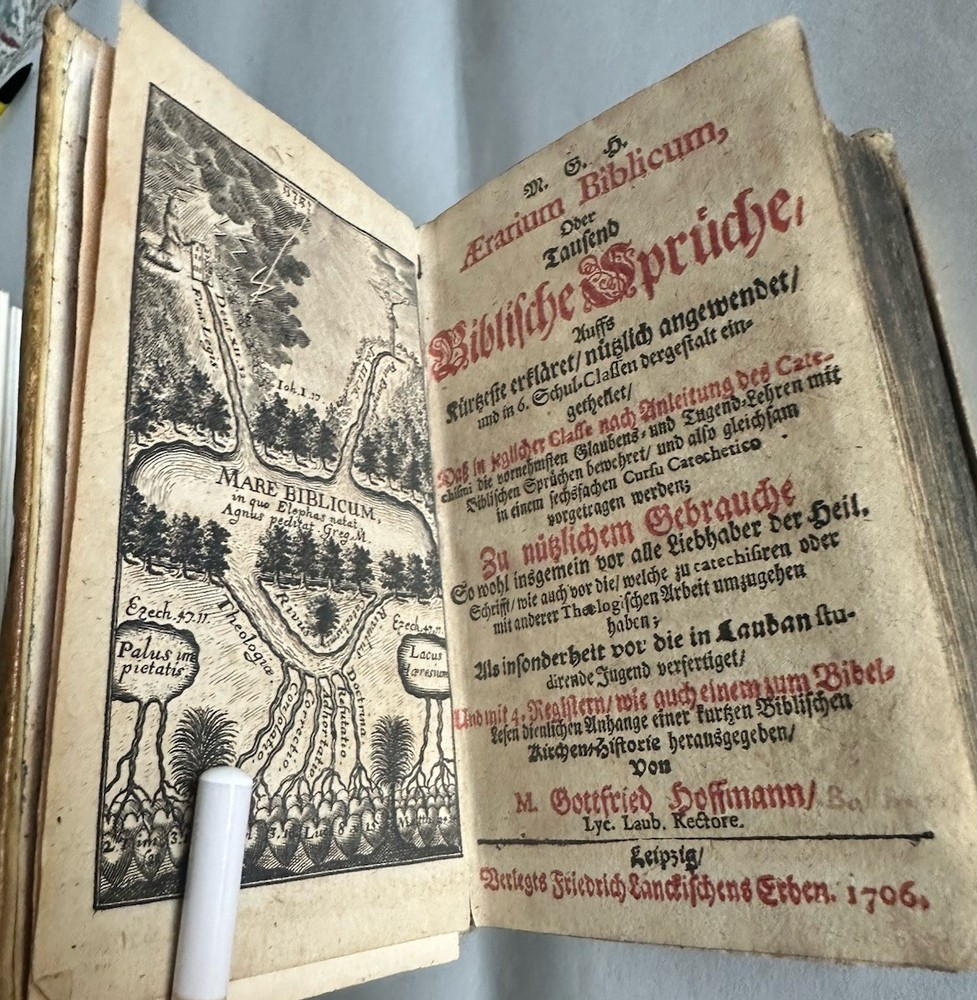 Antique 18th Century M. Gottfried Hoffmann German Christian Catechesis Book