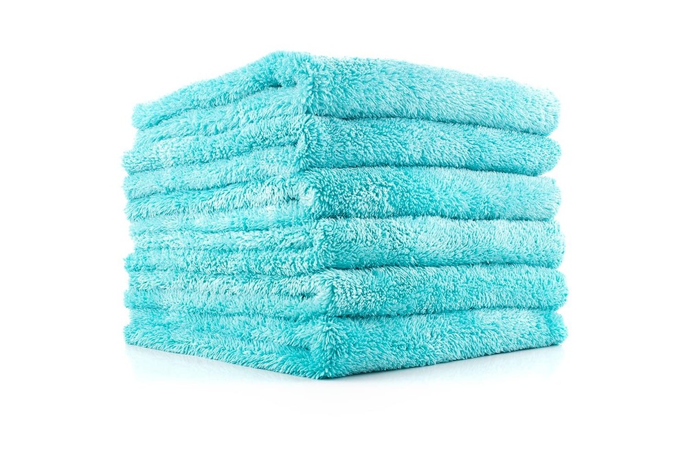 70/30 Microfiber Buffing Towels 16x16 Teal - 6-Pack Eagle Edgeless 450