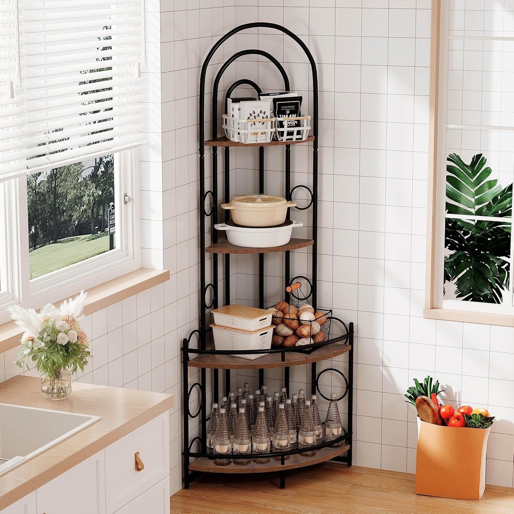 Corner Bookshelf for Display and Storage with Stylish Design
