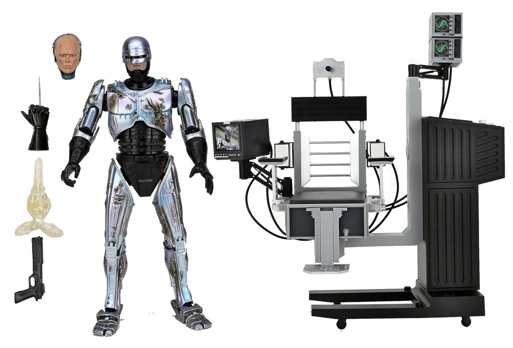 7-Inch Battle-Damaged Robocop Scale Action Figure with Chair
