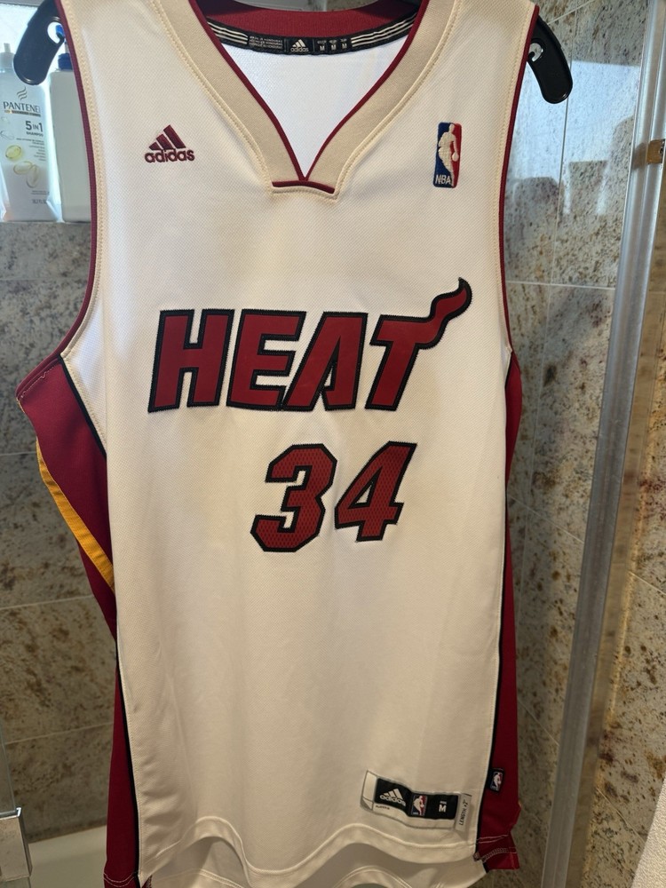 NBA Adidas Miami Heat Ray Allen White Jersey #34 Men’s Size Med 2012 - 2014