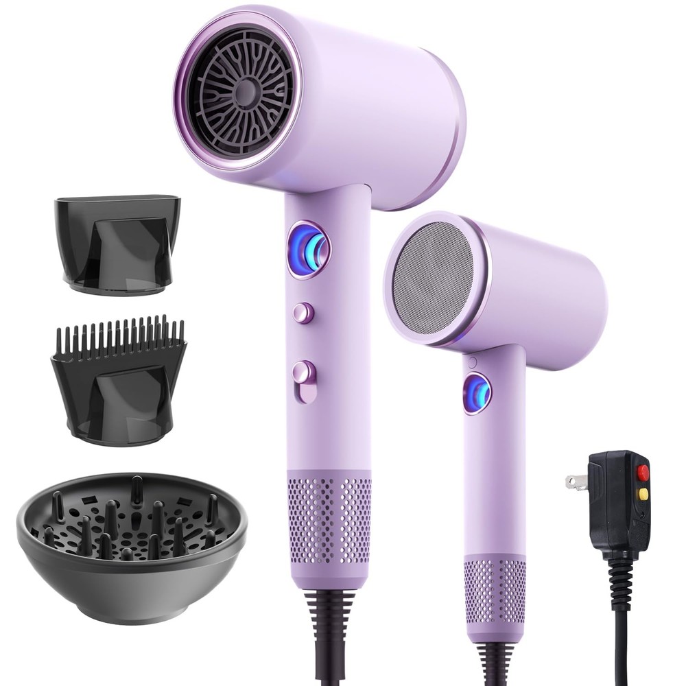 Fast-Drying Ionic Hair Dryer,1875 Watt High-Speed Ionic Blow Dryer with Diffu...
