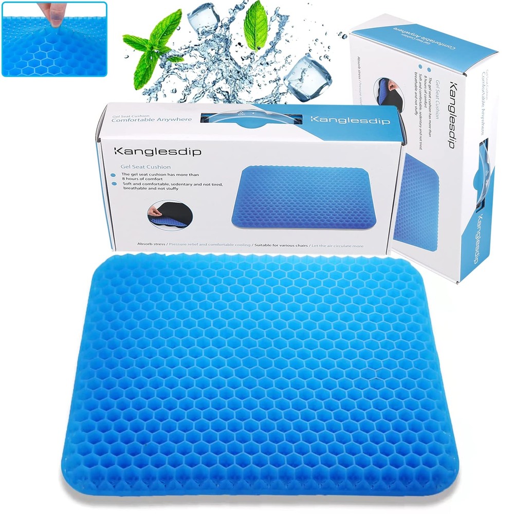 Gel Seat Cushion for Long Sitting - Non Slip Orthopedics Gel Cushion for Tail...