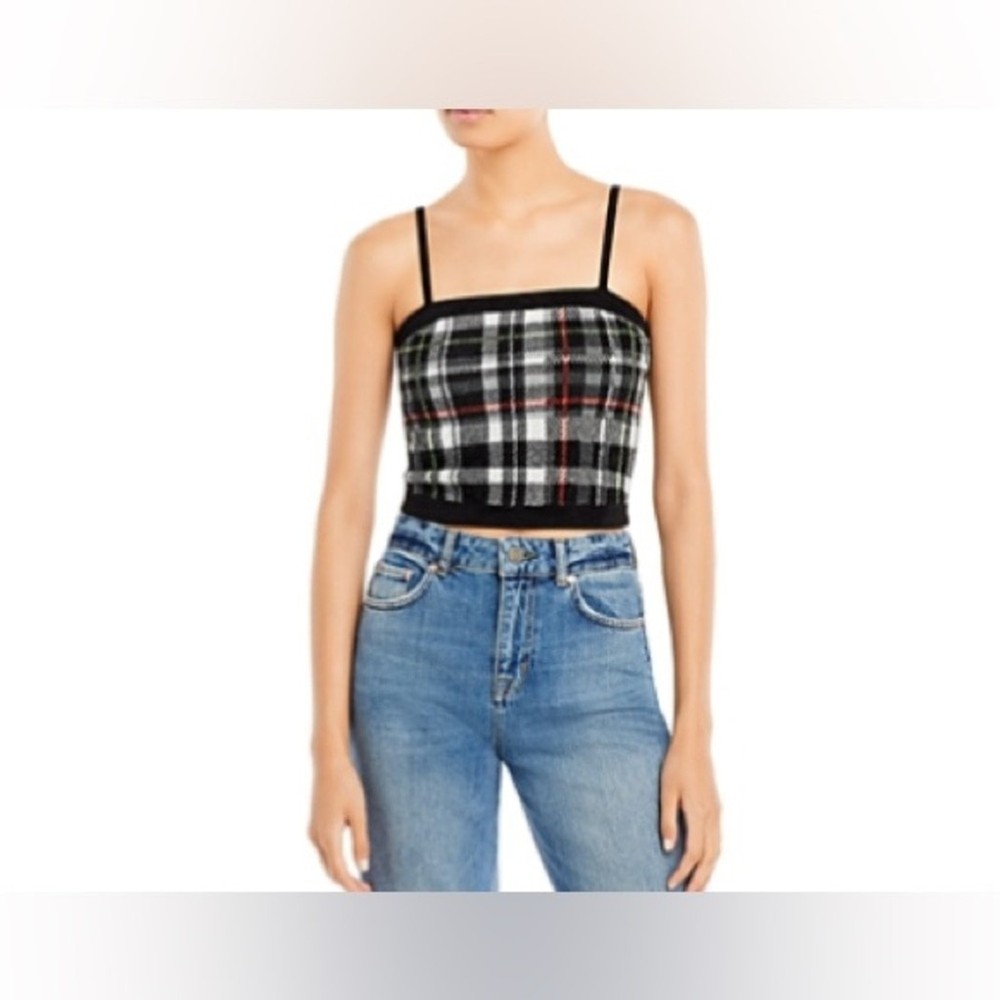 Alice + Olivia Vereena Plaid Crop Top