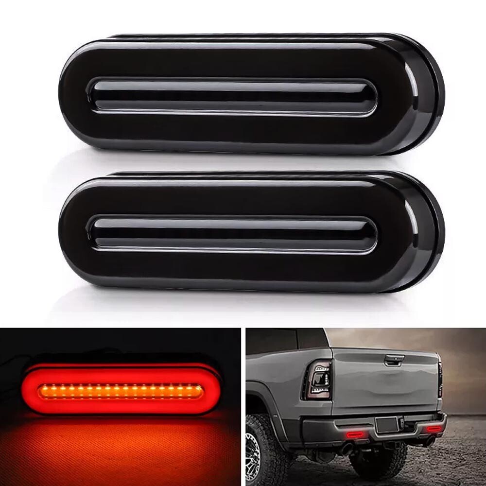 Flowing LED Brake Turn Signal Tail Lights Stop DRL Red/Amber Truck Trailer 5