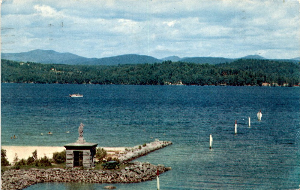 Weirs Beach, New Hampshire, Massachusetts Bay Colony, Don Sieburg, Postcard