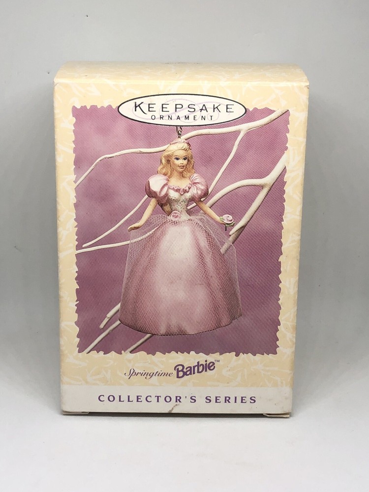 Vintage 1996 Springtime Barbie Hallmark Collector Keepsake Ornament NEW
