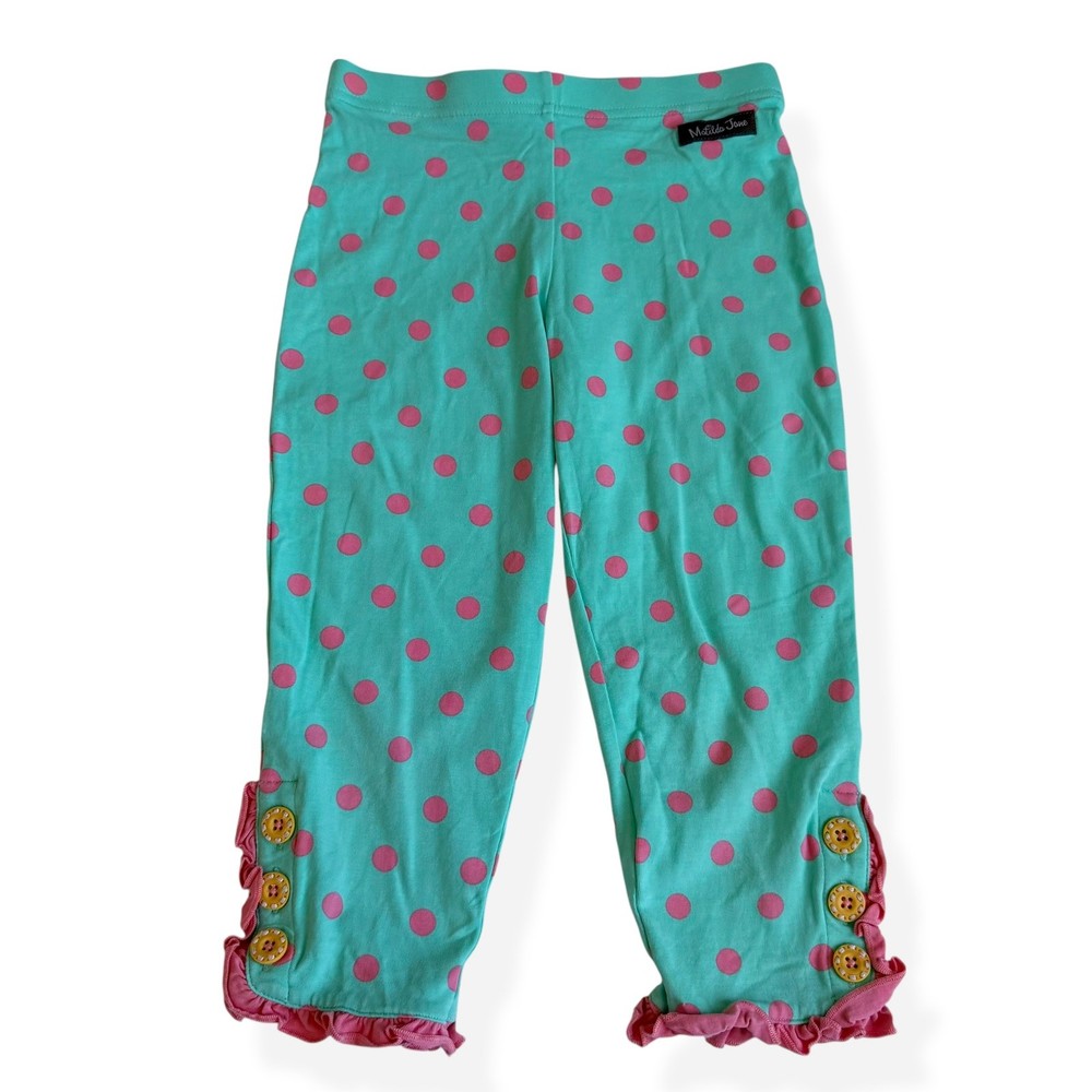 Matilda Jane Lot's of Dots Cropped Leggings Brilliant Daydream Girls 8