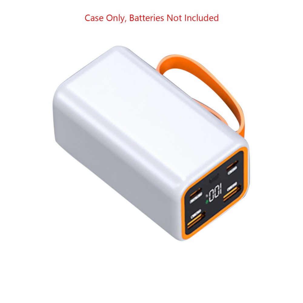4-Slot 21700 Battery Power Shell Charger with LCD Display and DIY Case for Power Bank Functionality