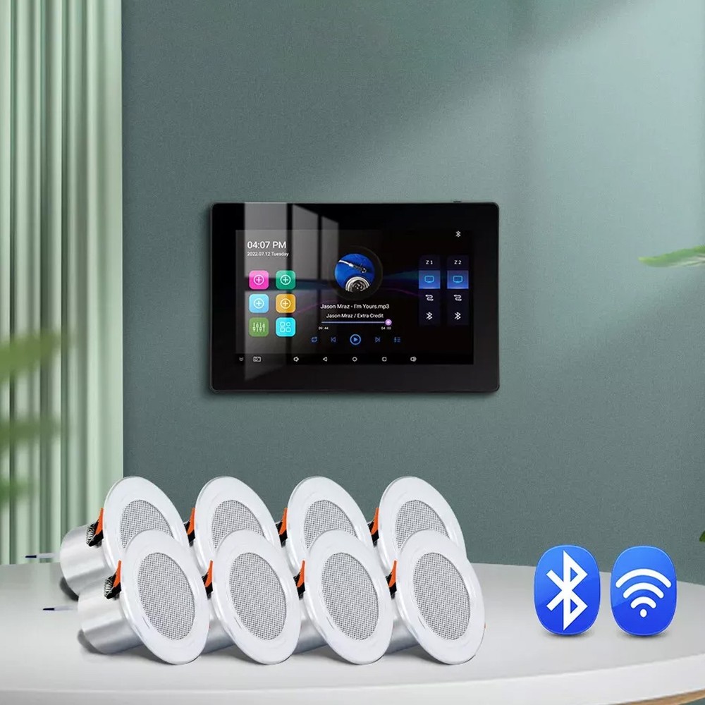 25W Bluetooth Wall Amplifier Ceiling Speaker Stereo Home Theater Sound System