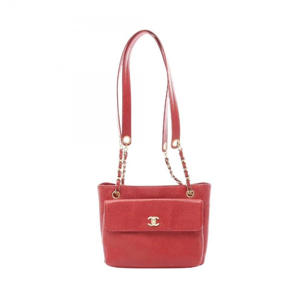 Chanel Coco Mark Calfskin Tote Bag 576020 Black