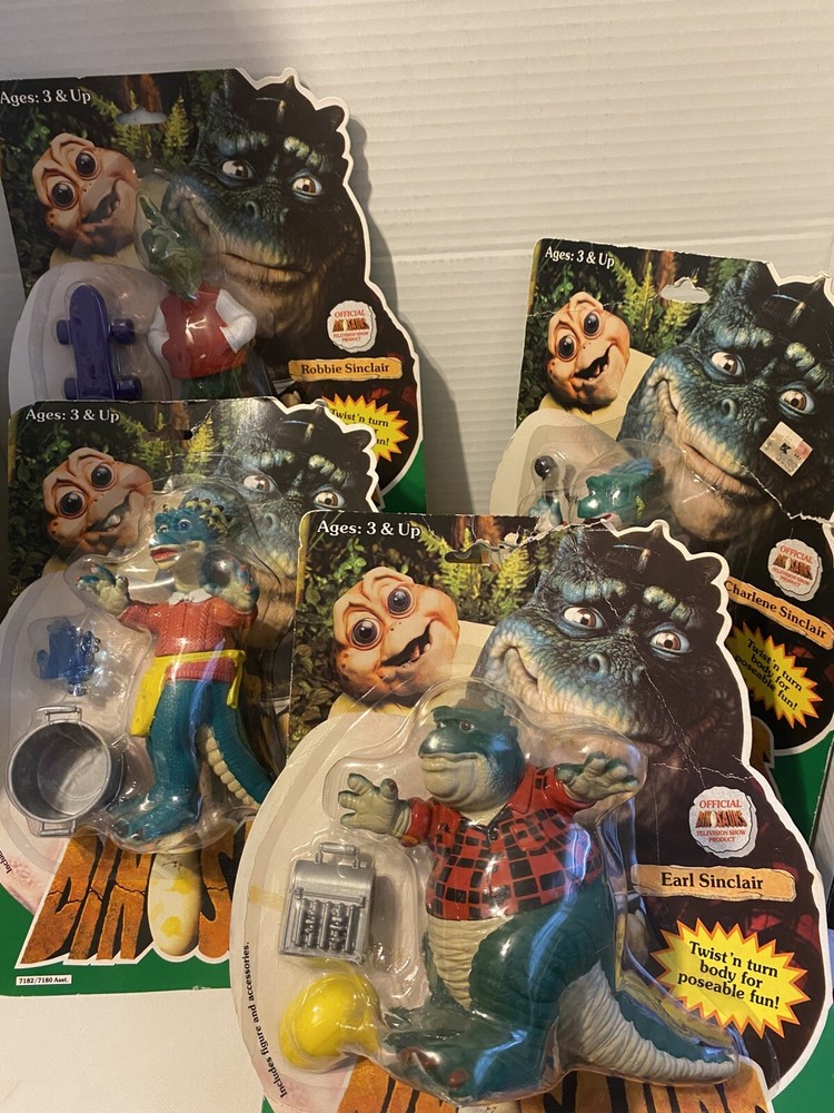 Vintage Disney Dinosaurs TV Show Sinclair’s Action Figure Lot Sealed