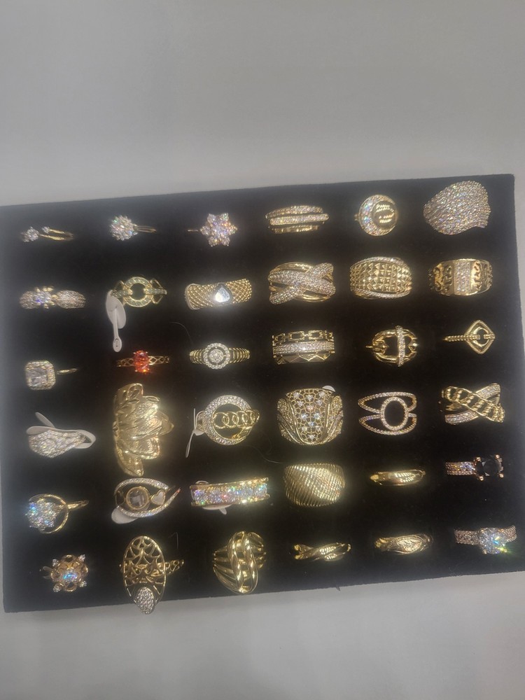 36 Assorted Ring Lot   14K LAMINATED GOLD mix sizes