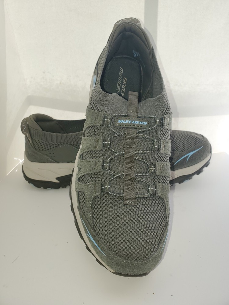 Sketchers Women Summits Sneakers Shoes Gray Blue Size 9.5 Hands Free Slip On